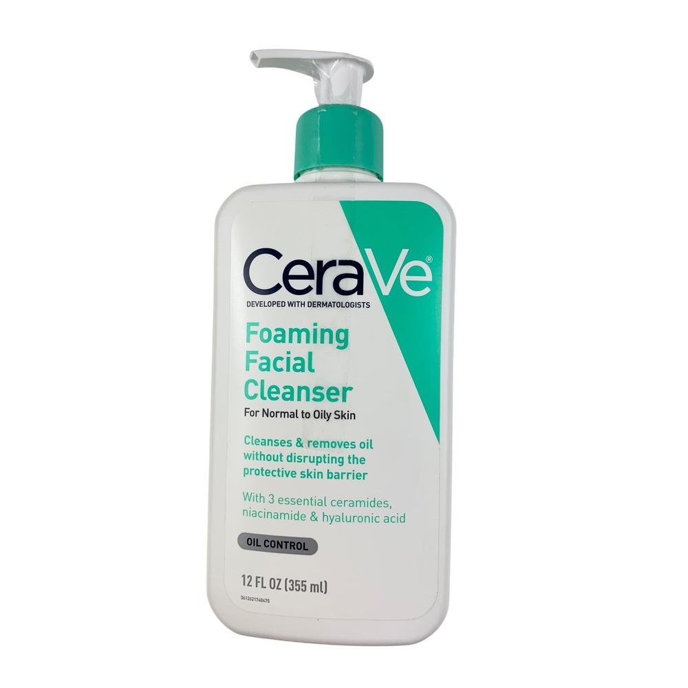 CeraVe Foaming Facial Cleanser For Normal to Oily Skin 12oz 355ml Oil Control